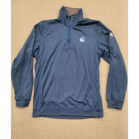 Adidas ClimaWarm Golden State Warriors Team Issue 1/4 Zip Pullover Men‎ Blue L - Picture 1 of 9